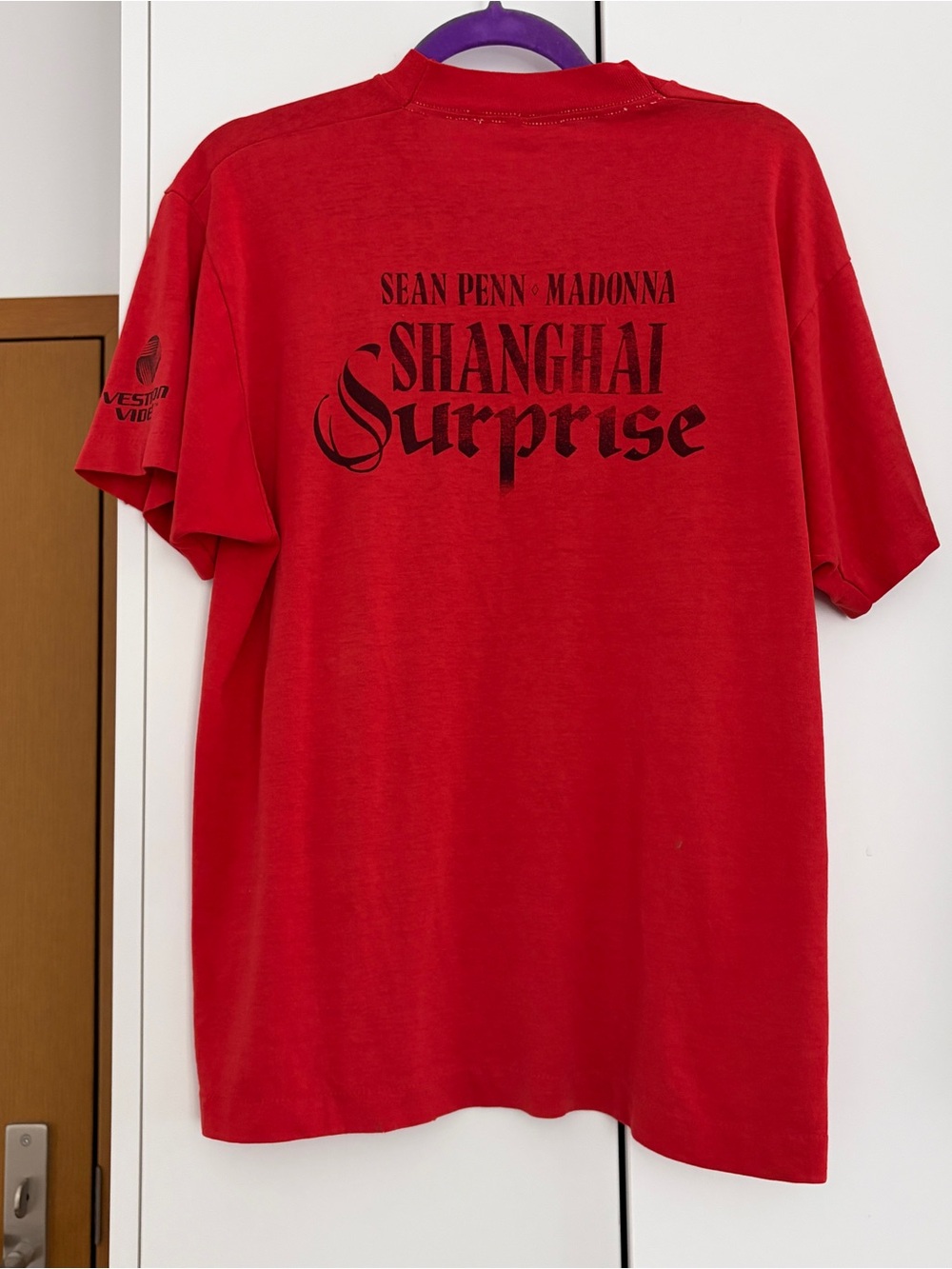 Screen Stars Red Shanghai Surprise Graphic Tee 1987 Madonna - Sean Penn